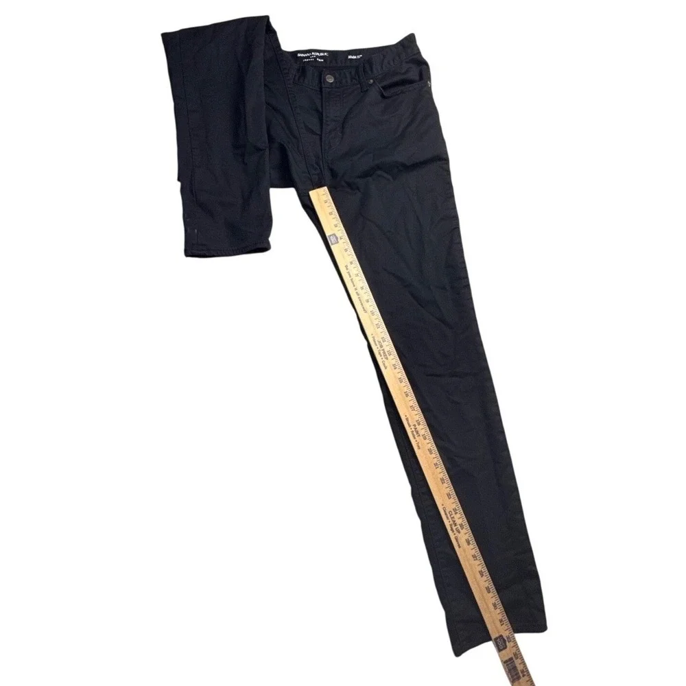 Banana Republic Travel Pant Mens 32x34 Slim Fit Black Stretch Cotton-2511